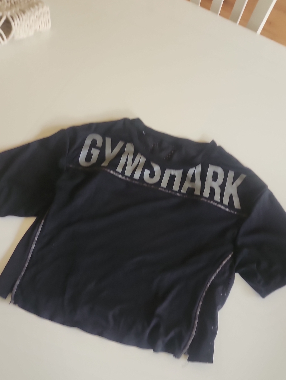 Gymshark Women's Black Top with Back Cutout